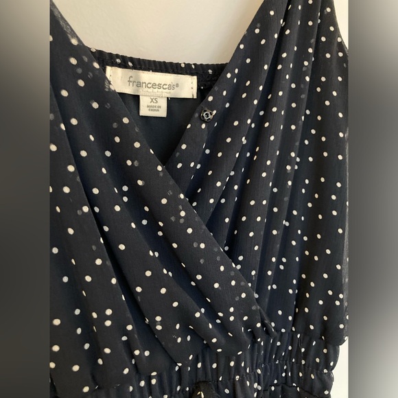 FRANCESCAS | Navy Polka Dot Dress - XS - Picture 3 of 5
